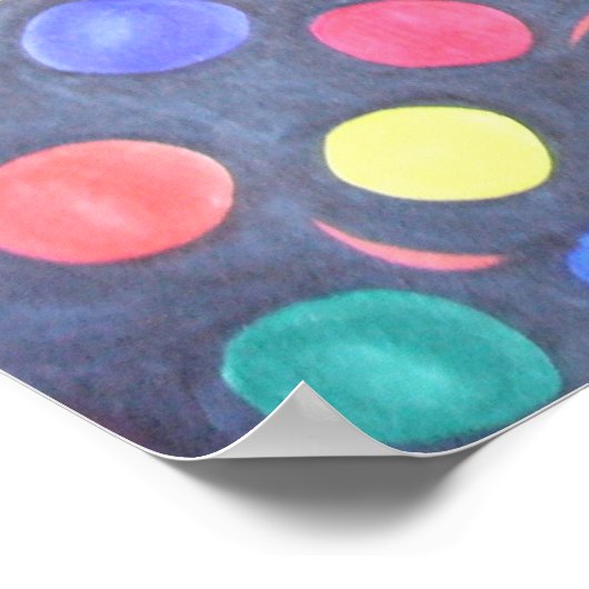 Poster Boules de gomme dans l'espace (Coin)