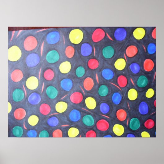 Poster Boules de gomme dans l'espace (Devant)