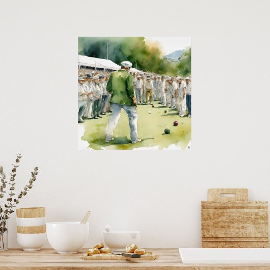 Poster Boules de pelouse aquarelle Imprimer (Cuisine)