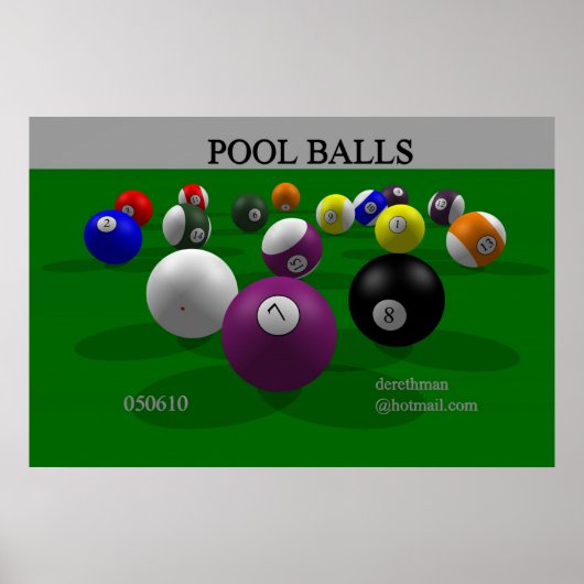 Poster Boules de pool (impression) (Devant)