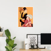 Poster Boules de riz & fleurs d'Utumaro (Bureau à domicile)
