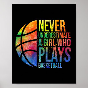 Poster Boules Filles Ne Sous-Estiment Jamais Une Fille Qu