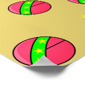 Poster Boules roses et étoiles (Coin)