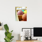 Poster Boules stockées dans des casiers (Bureau à domicile)