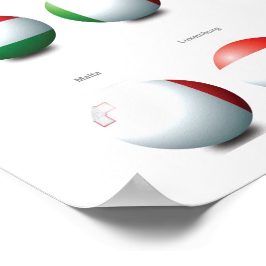 Poster Boules UE (Coin)