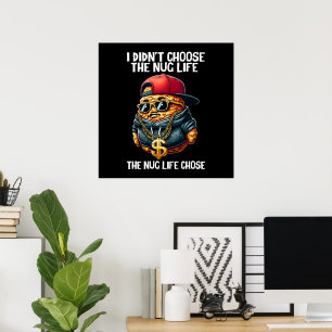 Poster Boulette de Fast Food Je n'ai pas Choisi La Vie de