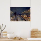 Poster Boulevard Camille Pissarro Montmartre en soirée (Cuisine)