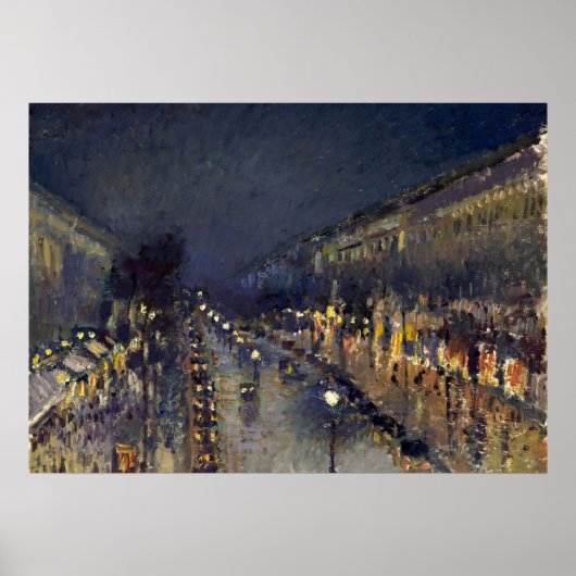 Poster Boulevard Camille Pissarro Montmartre en soirée (Devant)