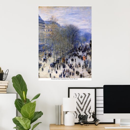 Poster Boulevard des Capucines par Claude Monet (Bureau à domicile)