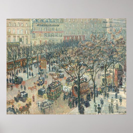 Poster Boulevard des Italiens - Camille Pissarro Art (Devant)