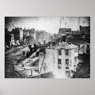 Poster Boulevard du Temple, by Daguerre, historic photo