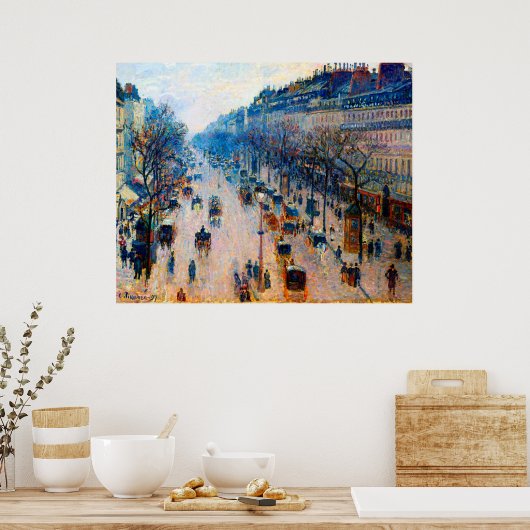 Poster Boulevard Montmartre Camille Pissarro 1897 (Cuisine)
