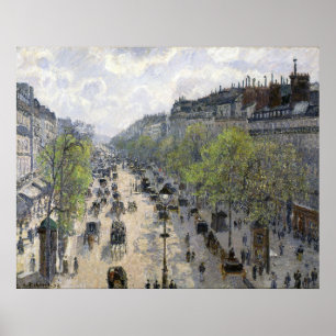 Poster Boulevard Montmartre Printemps Paris Camille Pissa