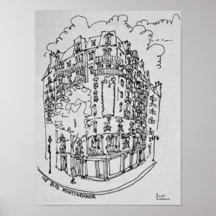 Poster Boulevard Montparnasse   Paris, France