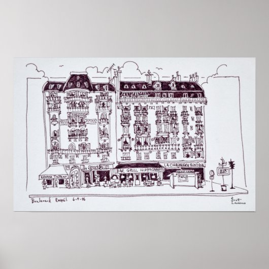 Poster Boulevard Raspail, Paris, France (Devant)