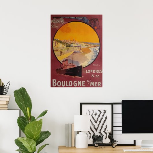 POSTER BOULOGNE SUR MER (Bureau à domicile)