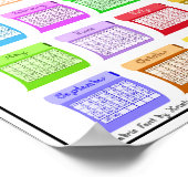 Poster Boulons de calendrier 2024 Fonte de tissu Cadres f (Coin)