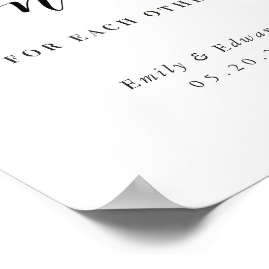 Poster Boulons pour chaque autre Mariage Panneau de table (Coin)