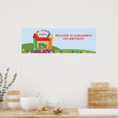 Poster Bounce House Anniversaire de la fête (Cuisine)