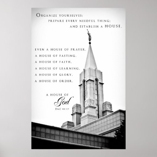 Poster - Bountih Utah LDS Temple (Devant)