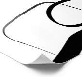 Poster Bouquet Blanc : Abstrait blanc & noir (Coin)