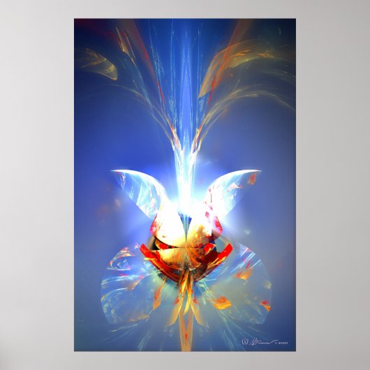 Poster Bouquet bleu (Devant)