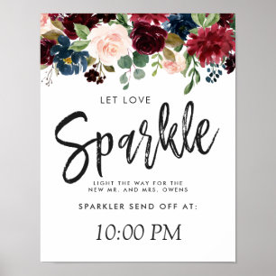 Poster Bouquet Bourgogne Laissez l'amour scintiller