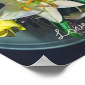 Poster Bouquet coloré avec lys (Coin)