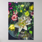 Poster Bouquet coloré avec lys (Devant)