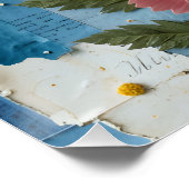 Poster Bouquet Cosmos tactile (Coin)