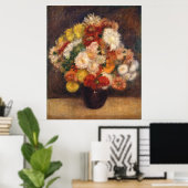 Poster Bouquet de Chrysanthèmes, Renoir (Bureau à domicile)