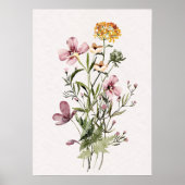 Poster Bouquet de Fleur sauvage d'aquarelle #1 (Devant)