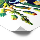 Poster Bouquet de fleurs aux murs de marguerites blanches (Coin)