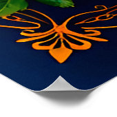 Poster Bouquet de fleurs blanches (Coin)