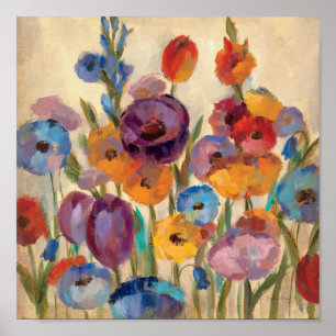 Poster Bouquet de fleurs colorées