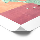 Poster Bouquet de fleurs dans arrosoir rose (Coin)