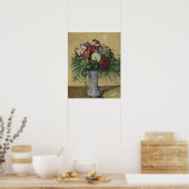 Poster Bouquet de fleurs dans un vase, c.1877 (Cuisine)