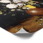 Poster Bouquet de fleurs dans un vase de terre (Coin)