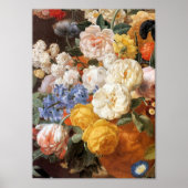 Poster Bouquet de fleurs dans un vase sculpté, J. Eliaert (Devant)