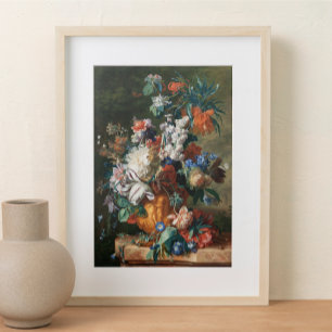 Poster Bouquet de fleurs dans une Urn Jan van Huysum
