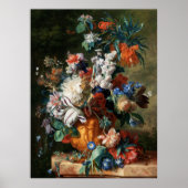 Poster Bouquet de fleurs dans une Urn Jan van Huysum (Devant)
