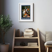 Poster Bouquet de fleurs dans une urne par Jan van Huysum