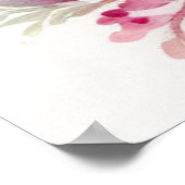 Poster Bouquet de fleurs d'aquarelle 5:4 (Coin)