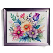 Poster Bouquet de fleurs d'aquarelle 5:4