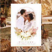 Poster Bouquet de fleurs de coton Photo Mariage d'automne