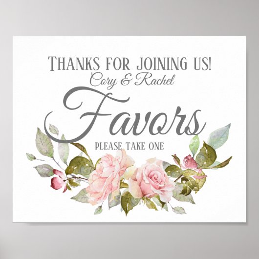 Poster Bouquet de fleurs de mariage Comprend jolies roses (Devant)