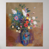 Poster Bouquet de fleurs de Redon (Devant)