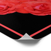 Poster Bouquet de fleurs de rose rouge (Coin)