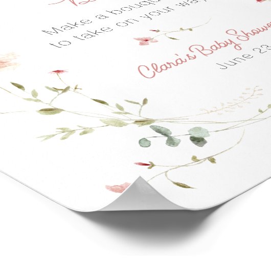 Poster Bouquet de fleurs papillon (Coin)