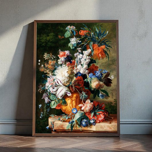 Poster Bouquet de fleurs par Jan van Huysum